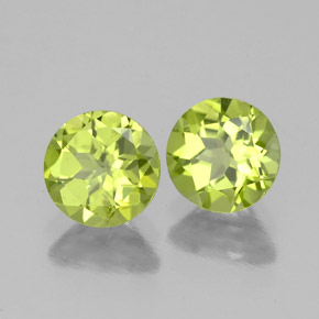  ct natürliche grüner Peridot-Edelsteine, Rundschliff, VS