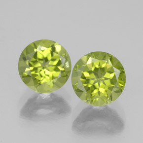  ct natürliche grüner Peridot-Edelsteine, Rundschliff, VS-SI