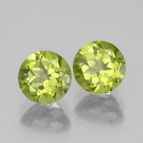  ct natürliche grüner Peridot-Edelsteine, Rundschliff, VS-SI