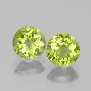 ct natürliche grüner Peridot-Edelsteine, Rundschliff, VS-SI