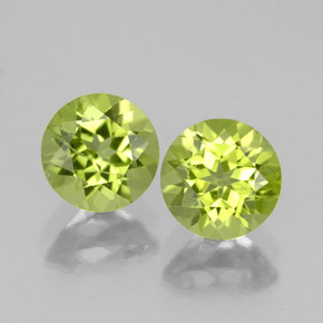  ct natürliche grüner Peridot-Edelsteine, Rundschliff, VS
