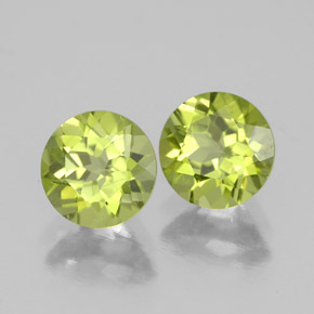  ct natürliche grüner Peridot-Edelsteine, Rundschliff, VS