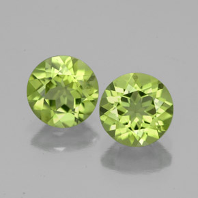  ct natürliche grüner Peridot-Edelsteine, Rundschliff, VS-SI