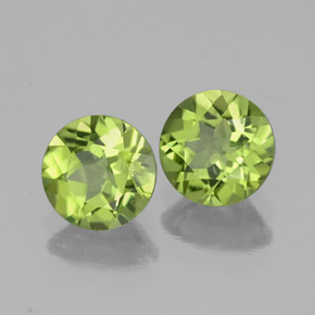  ct natürliche grüner Peridot-Edelsteine, Rundschliff, VS-SI