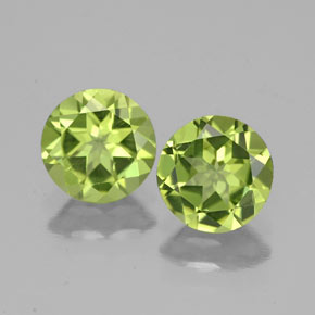  ct natürliche grüner Peridot-Edelsteine, Rundschliff, VS