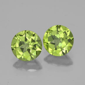  ct natürliche grüner Peridot-Edelsteine, Rundschliff, VS