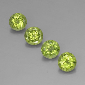  ct natürliche grüner Peridot-Edelsteine, Rundschliff, VVS-VS