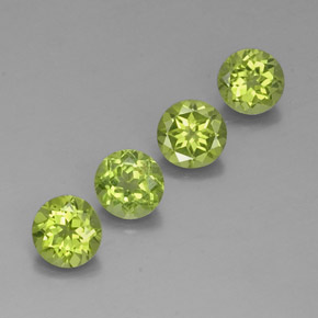  ct natürliche grüner Peridot-Edelsteine, Rundschliff, VVS-VS