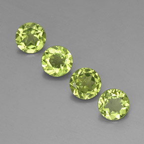  ct natürliche grüner Peridot-Edelsteine, Rundschliff, VVS-VS