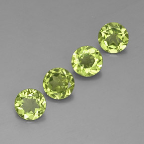  ct natürliche grüner Peridot-Edelsteine, Rundschliff, VVS-VS