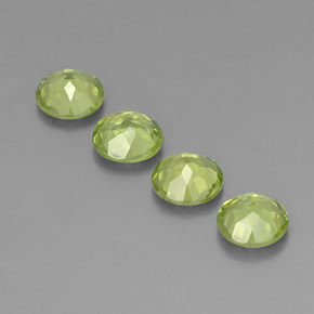  ct natürliche grüner Peridot-Edelsteine, Rundschliff, VVS-VS