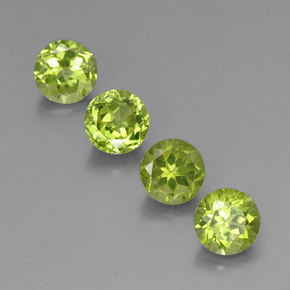  ct natürliche grüner Peridot-Edelsteine, Rundschliff, VS