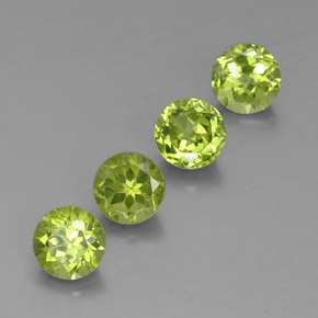  ct natürliche grüner Peridot-Edelsteine, Rundschliff, VS