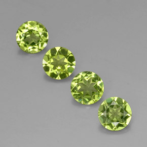  ct natürliche grüner Peridot-Edelsteine, Rundschliff, VS
