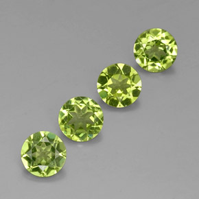  ct natürliche grüner Peridot-Edelsteine, Rundschliff, VS