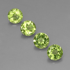  ct natürliche grüner Peridot-Edelsteine, Rundschliff, VS
