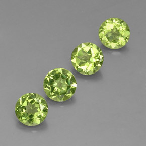 ct natürliche grüner Peridot-Edelsteine, Rundschliff, VS