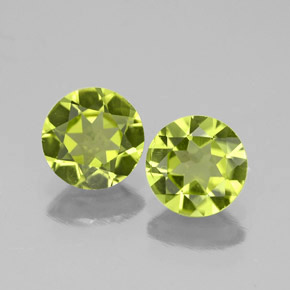  ct natürliche grüner Peridot-Edelsteine, Rundschliff, VS-SI