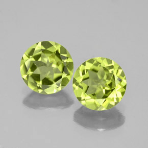  ct natürliche grüner Peridot-Edelsteine, Rundschliff, VVS-VS