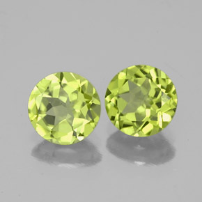  ct natürliche grüner Peridot-Edelsteine, Rundschliff, VVS-VS