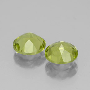  ct natürliche grüner Peridot-Edelsteine, Rundschliff, VVS-VS