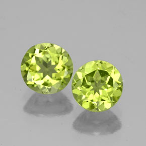  ct natürliche grüner Peridot-Edelsteine, Rundschliff, VS-SI