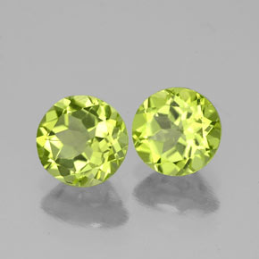  ct natürliche grüner Peridot-Edelsteine, Rundschliff, VS-SI