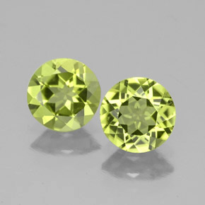 ct natürliche grüner Peridot-Edelsteine, Rundschliff, VS