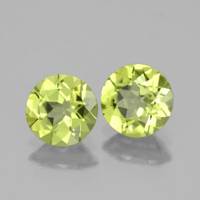  ct natürliche grüner Peridot-Edelsteine, Rundschliff, VS