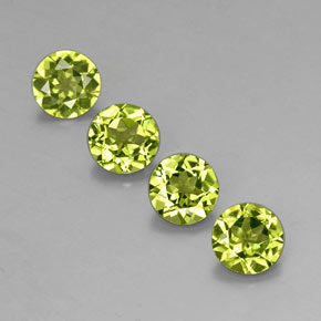  ct natürliche grüner Peridot-Edelsteine, Rundschliff, VS
