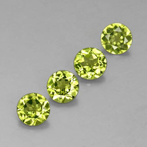  ct natürliche grüner Peridot-Edelsteine, Rundschliff, VS