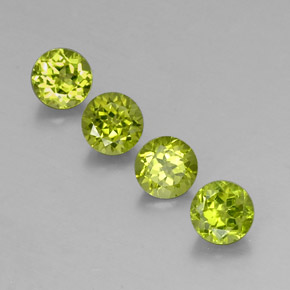  ct natürliche grüner Peridot-Edelsteine, Rundschliff, VS