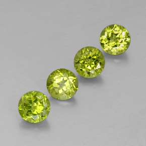  ct natürliche grüner Peridot-Edelsteine, Rundschliff, VS