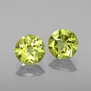  ct natürliche grüner Peridot-Edelsteine, Rundschliff, VS
