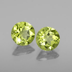  ct natürliche grüner Peridot-Edelsteine, Rundschliff, VS