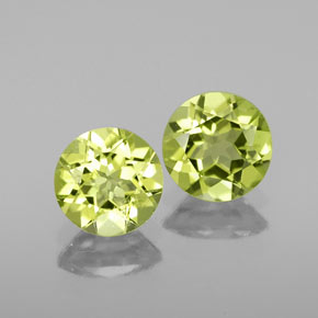  ct natürliche grüner Peridot-Edelsteine, Rundschliff, VS-SI