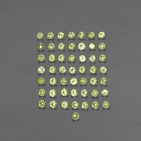  ct natürliche grüner Peridot-Edelsteine, Rundschliff, VVS-VS