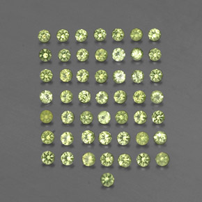  ct natürliche grüner Peridot-Edelsteine, Rundschliff, VVS-VS