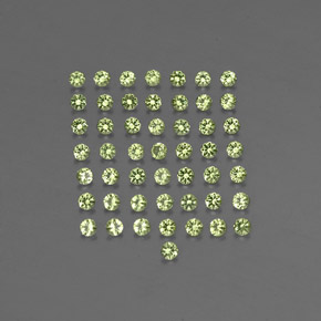  ct natürliche grüner Peridot-Edelsteine, Rundschliff, VVS-VS