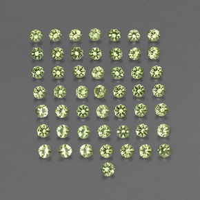 ct natürliche grüner Peridot-Edelsteine, Rundschliff, VVS-VS