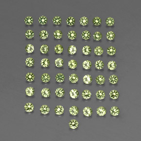  ct natürliche grüner Peridot-Edelsteine, Rundschliff, VVS-VS