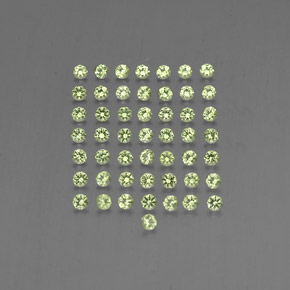  ct natürliche grüner Peridot-Edelsteine, Rundschliff, VVS-VS