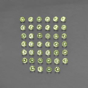  ct natürliche grüner Peridot-Edelsteine, Rundschliff, VVS-VS