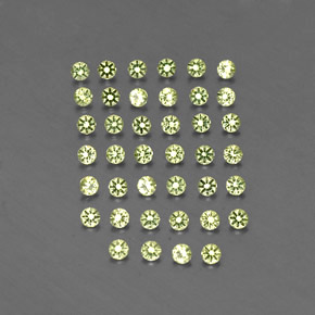  ct natürliche grüner Peridot-Edelsteine, Rundschliff, VVS-VS