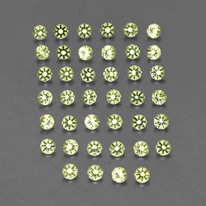  ct natürliche grüner Peridot-Edelsteine, Rundschliff, VVS-VS