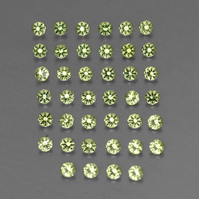  ct natürliche grüner Peridot-Edelsteine, Rundschliff, VVS-VS