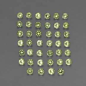  ct natürliche grüner Peridot-Edelsteine, Rundschliff, VVS-VS