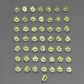  ct natürliche grüner Peridot-Edelsteine, Rundschliff, VVS-VS