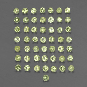  ct natürliche grüner Peridot-Edelsteine, Rundschliff, VVS-VS