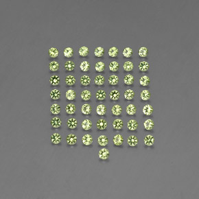  ct natürliche grüner Peridot-Edelsteine, Rundschliff, VVS-VS